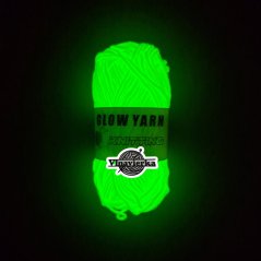 GLOW YARN priadza svietiaca v tme G004 zelená-reflexná