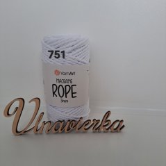 YarnArt Macrame  Rope 751 bila 3mm