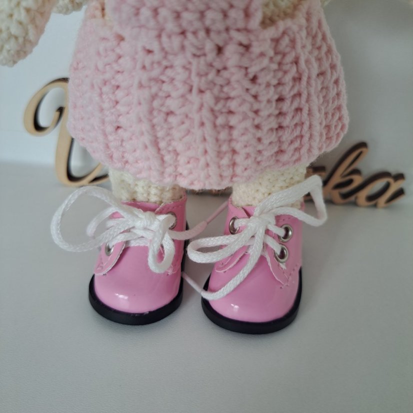 Topánky pre bábiku a zvieratká ružová 5,5cm