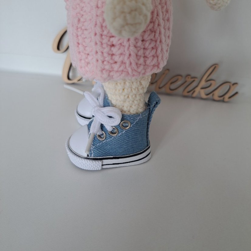 Topánky pre bábiku a zvieratká 5,5cm jeans