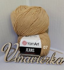 YarnArt Jeans 07 oříšková hnědá
