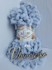 Alize Puffy 416 sivo modrá