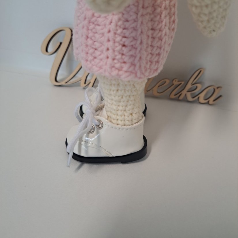 Topánky pre bábiku a zvieratká biele 5,5cm