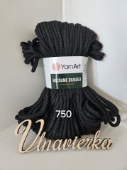 YarnArt Macrame Braided 750 čierná
