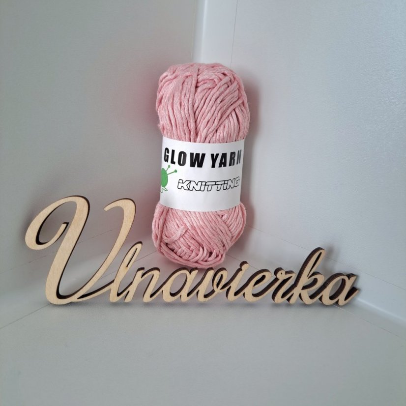 GLOW YARN příze svítící ve tmě G009 ružová
