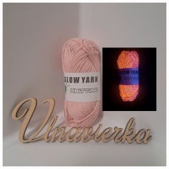 GLOW YARN příze svítící ve tmě GC516 ružová