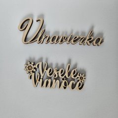 Drevený vyrez veselé vianoce 12*5cm