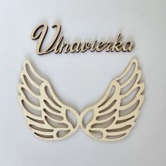 Drevená dekoracia Anjelske kridla  15*8cm sada 2kusy