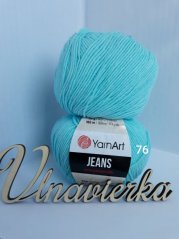 YarnArt Jeans 76 modrá svetlá tyrkysová
