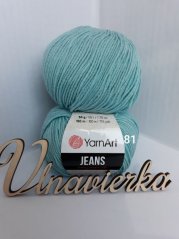 YarnArt Jeans 81 modrá tyrkysová