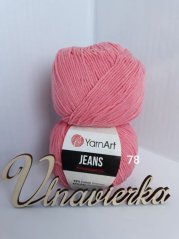 YarnArt Jeans 78 ružová sýta