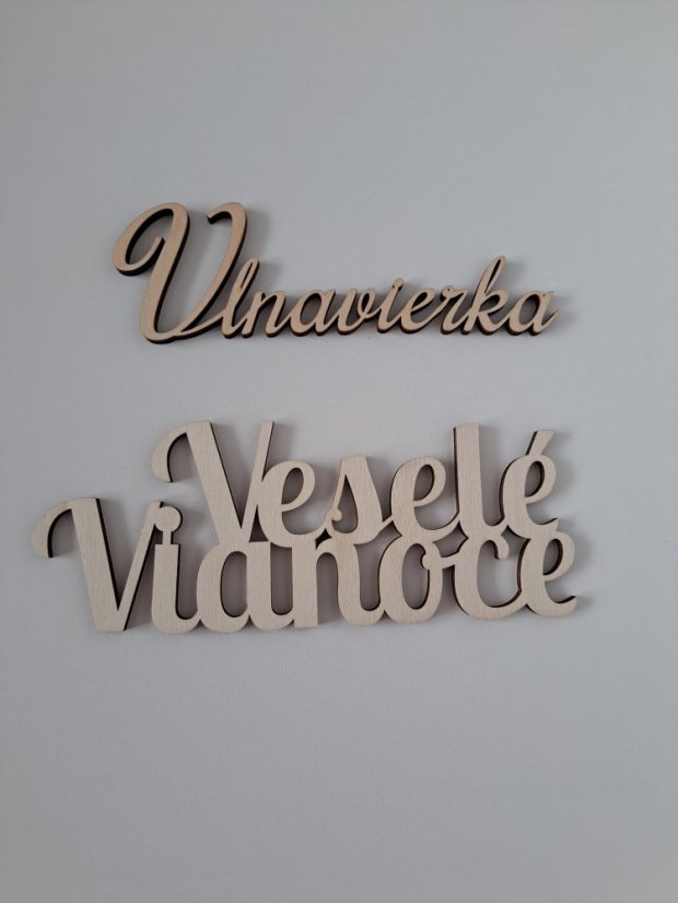 Drevený vyrez veselé vianoce 20*7,5 Drevený vyrez veselé vianoce 20*7,5