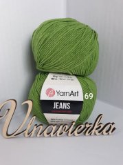 YarnArt Jeans 69  hráškovozelená