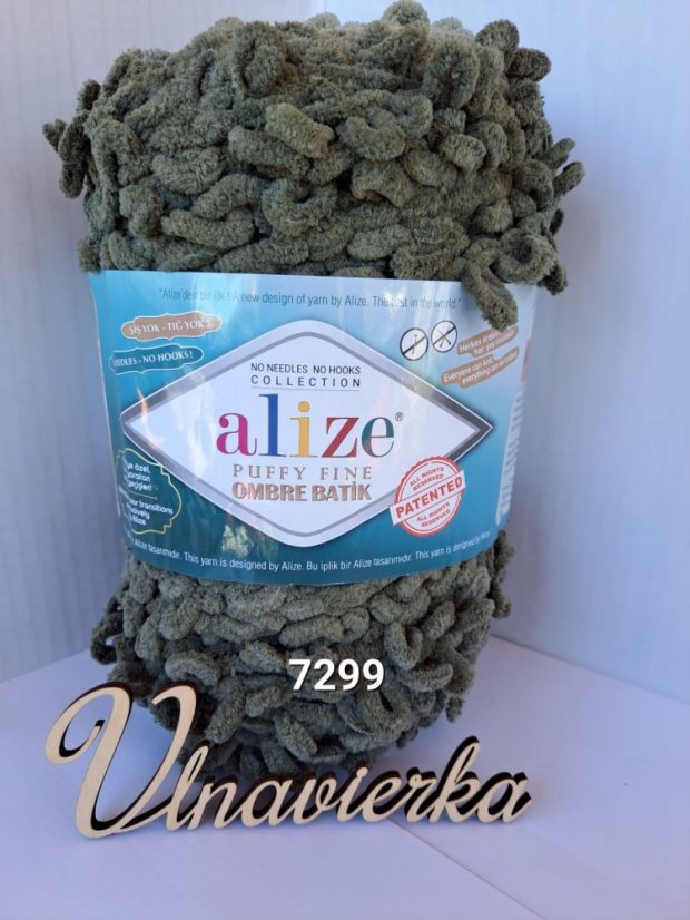 Alize Puffy Fine Ombre Batik 7299 olivova