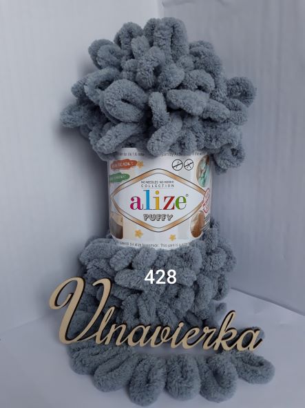 Alize Puffy 428 stredne sivá Alize Puffy 428 stredne sivá