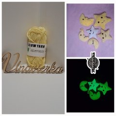 GLOW YARN příze svítící ve tmě G006 žlutá
