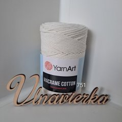 YarnArt Macrame Cotton 752 smotanová 2mm