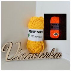 GLOW YARN příze svítící ve tmě GP542 oranžová