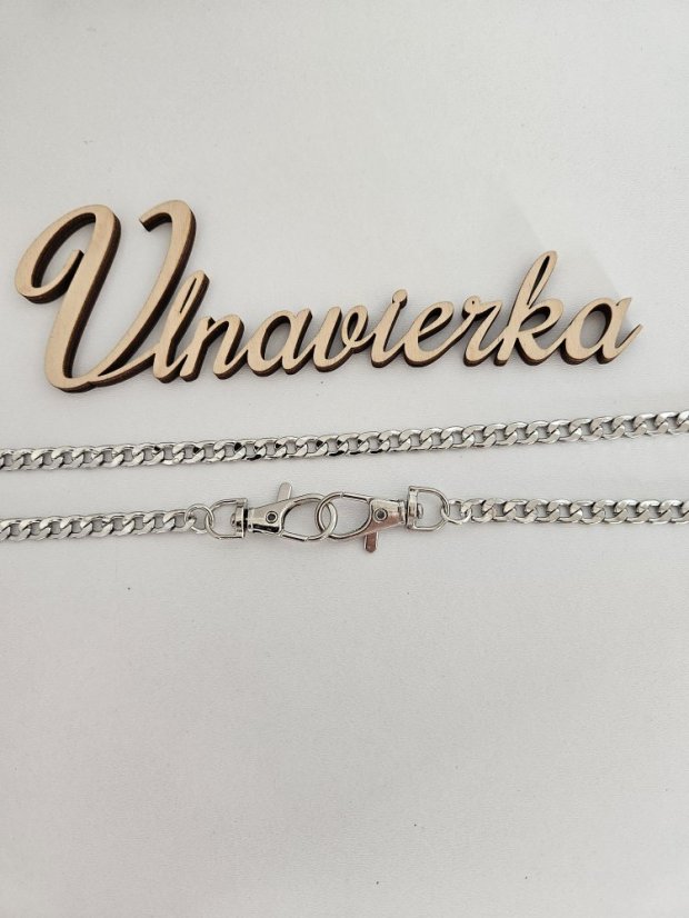 Retiazka plochá na kabelky s karabínkou dĺžka 115 - 120 cm