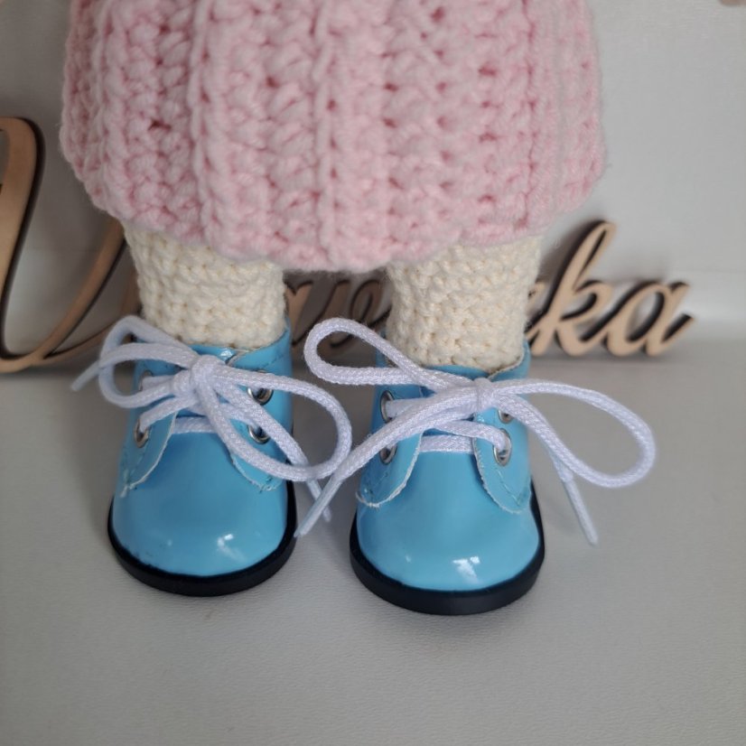 Boty pro panenku a zvířátka 5,5cm modrá