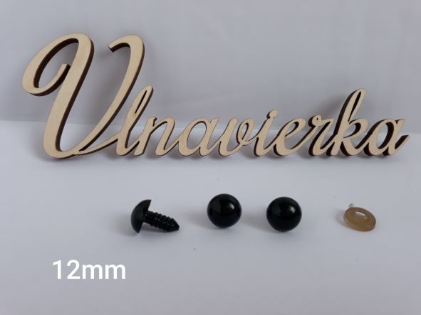 Čierne Oči s Pojistkou 12mm