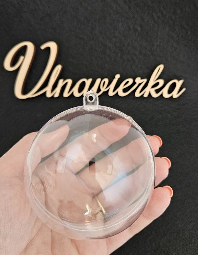 Průhledná plastová koule 8,1 - 8,5 cm