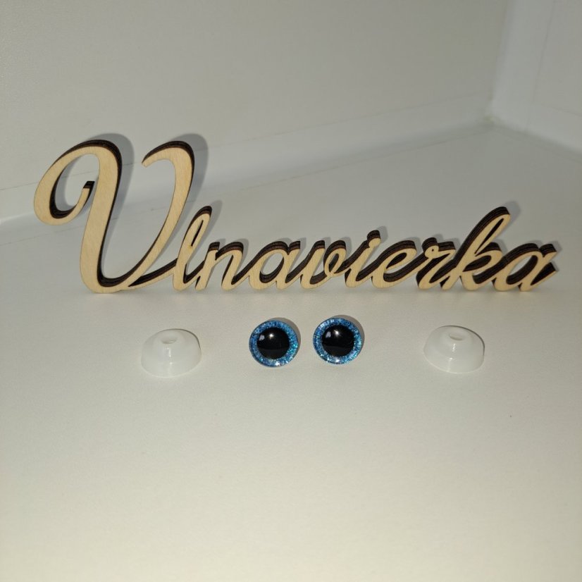 Oči s pojistkou   glitrove 14mm mix barev