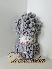 Alize Puffy Fine 302 šedá