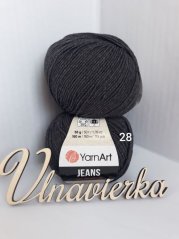 YarnArt Jeans 28 šedá tmavá
