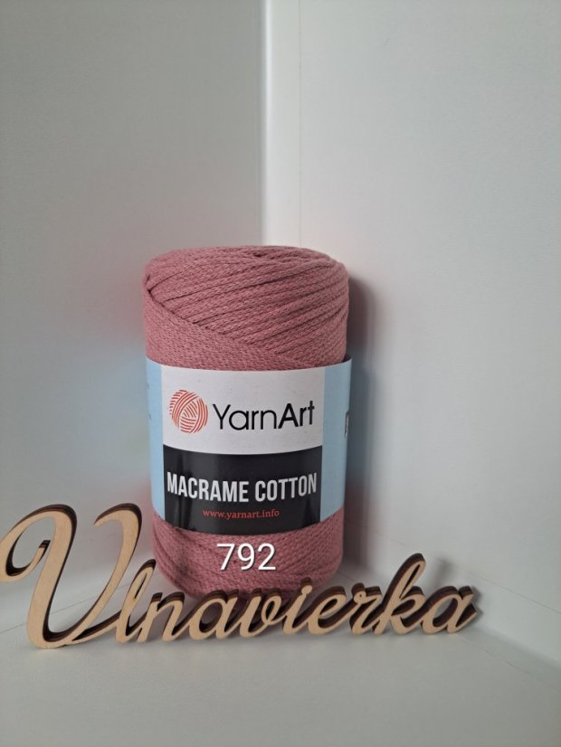 YarnArt  Macrame Cotton 792 staroružová 2mm