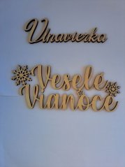 Drevený vyrez veselé vianoce 22*9cm