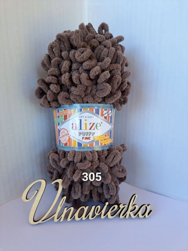 Alize Puffy Fine 305 kávová Alize Puffy Fine 305 kávová