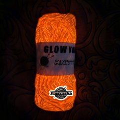 GLOW YARN priadza svietiaca v tme GP542 oranžová