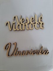 Drevený vyrez veselé vianoce 15*6