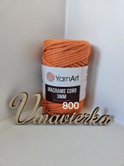 YarnArt Macrame Cord 3mm 800 oranžová