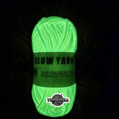 GLOW YARN příze svítící ve tmě G006F žlutá macrame
