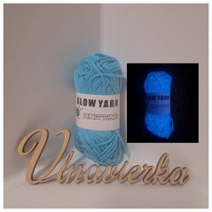 GLOW YARN příze svítící ve tmě GC493 modrá