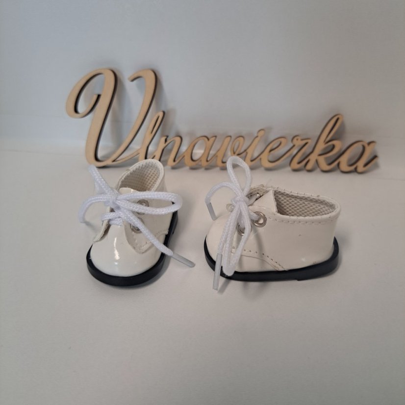 Topánky pre bábiku a zvieratká biele 5,5cm