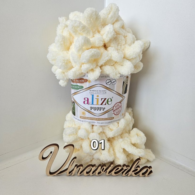 Alize Puffy 01 kremová Alize Puffy 01 kremová