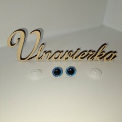 Oči s pojistkou glitrove 10mm modrá