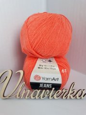 YarnArt Jeans 61 koralová