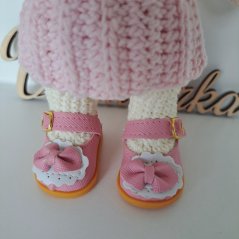 Boty pro panenku a zvířátka 5,5cm ružová