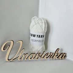 GLOW YARN příze svítící ve tmě GC026 bilá-červená