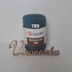 YarnArt Macrame Rope 789 petrolejová 3mm