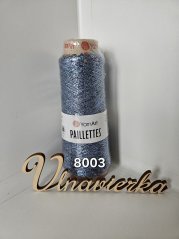 Paillettes YarnArt 8003 modrá