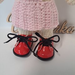Topánky pre bábiku a zvieratká 5,5cm červená