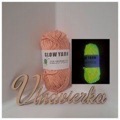 GLOW YARN příze svítící ve tmě G007 oranžová svetlá