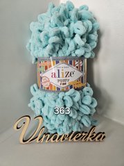 Alize Puffy Fine 263 tyrkysová modra