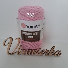 YarnArt Macrame Rope 762 ružová 3mm