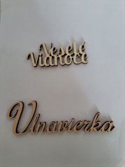 Drevený vyrez veselé vianoce 10*4